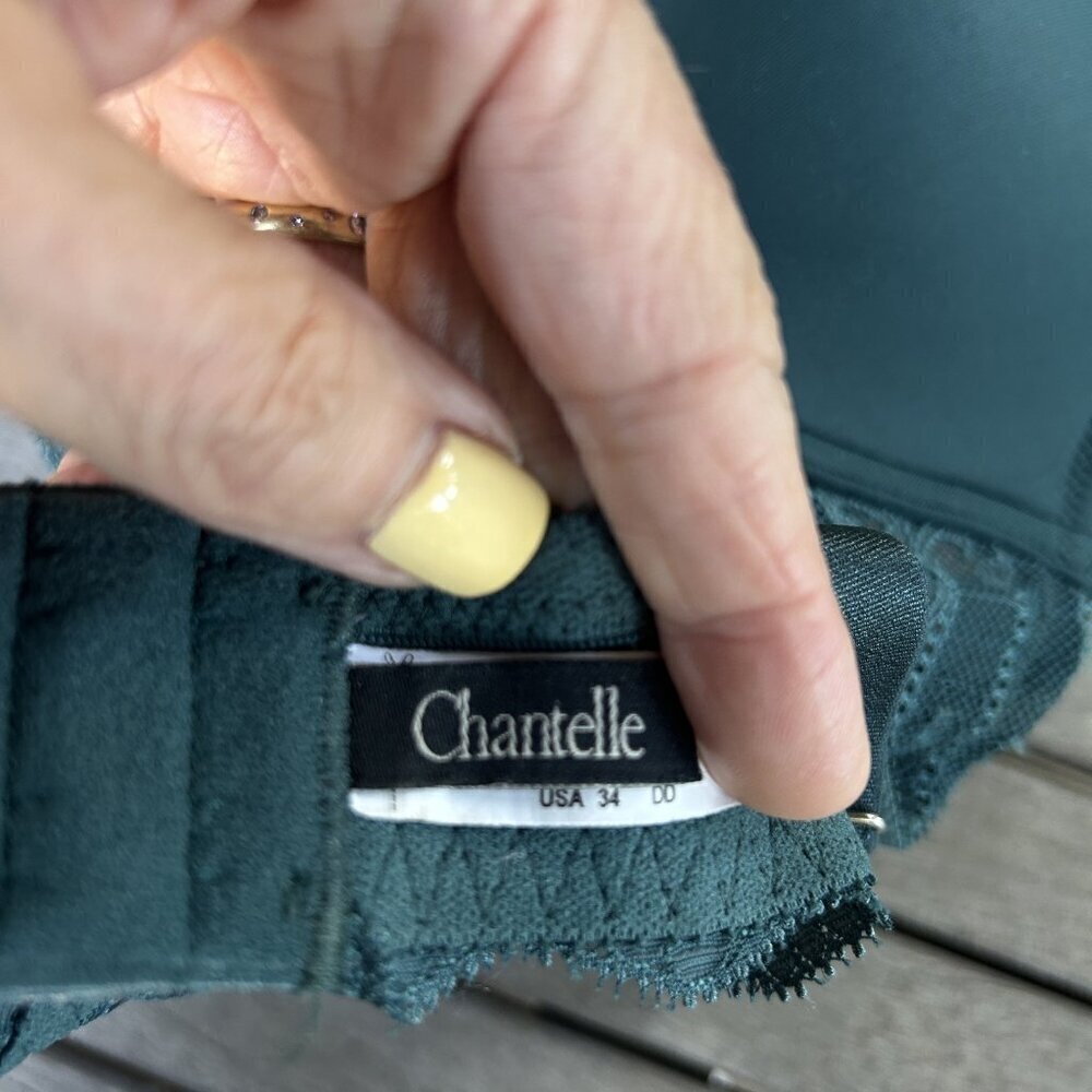 Chantelle Green Rive Gauche T shirt 3086 Balconette Bra 34DD - Picture 6 of 10